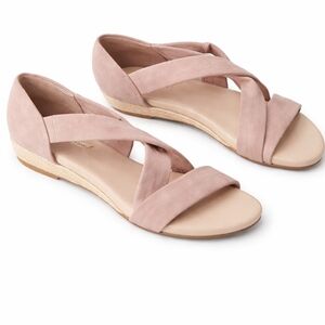 NWT Alex Marie Greer True Taupe Suede Ankle Wrap Sandals Sz 10M